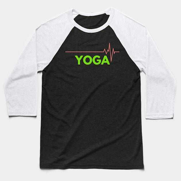 yoga Baseball T-Shirt by mezrab